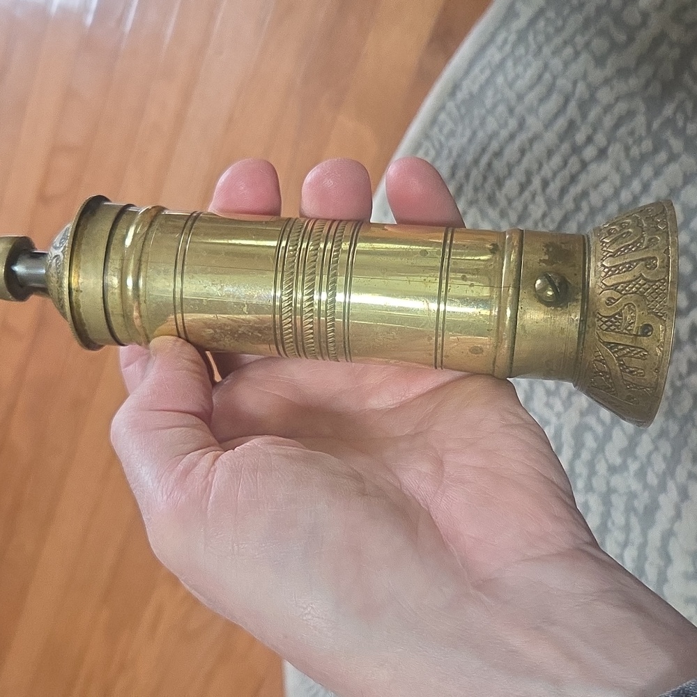 Vintage Brass  Grinder Possibly Salt And Pepper Or Coffee - Picture 5 of 11
